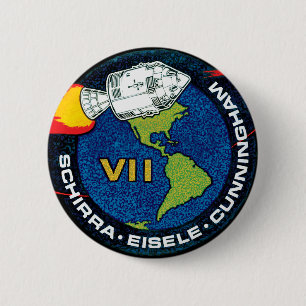 Apollo 7 Patch Logo für die Mission der NASA Button