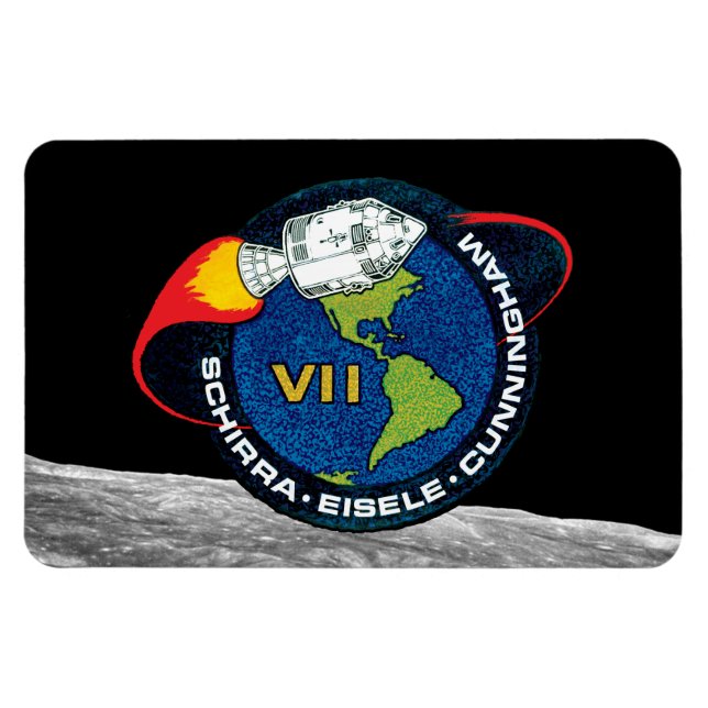 Apollo 7 Patch Logo für die Mission der NASA Magnet (Horizontal)