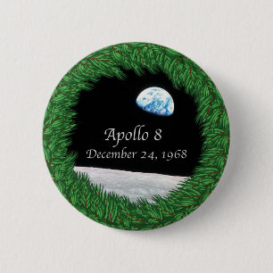 Apollo 8 Christmas Eve Moon Mission Button