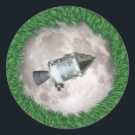Apollo 8 Christmas Eve Moon Mission Runder Aufkleber<br><div class="desc">Die historische Apollo-8-Mondmission war das erste Mal, dass Astronauten die Schwerkraft des Planeten Erde verließ und um unseren natürlichen Satelliten, den Mond, eine Umlaufbahn einlegten. Diese unerschrockenen Entdecker machten 1968 eine Weihnachtsabend-Fernsehsendung, die aus dem Buch der Genesis während des Mondorbitts las. Dieses Ereignis war auch das erste Mal, dass die...</div>