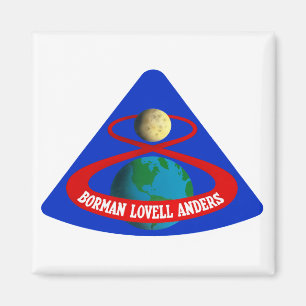Apollo 8:  Erste Männer zum Mond! Magnet