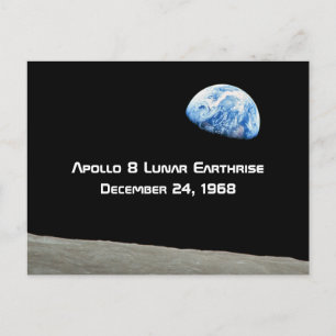 Apollo 8 Lunar Erdung 50 Jahre Jubiläum Postkarte