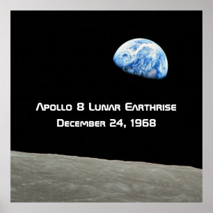 Apollo 8 Mondaufgang zum 50. Jahrestag Poster