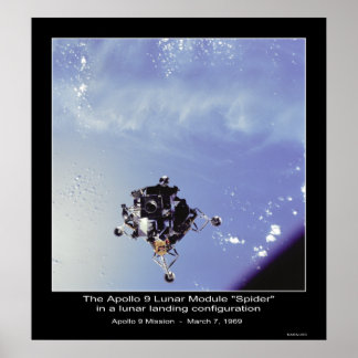 Apollo 9 Lunar Modul "Spider" März 7, 1969 Poster