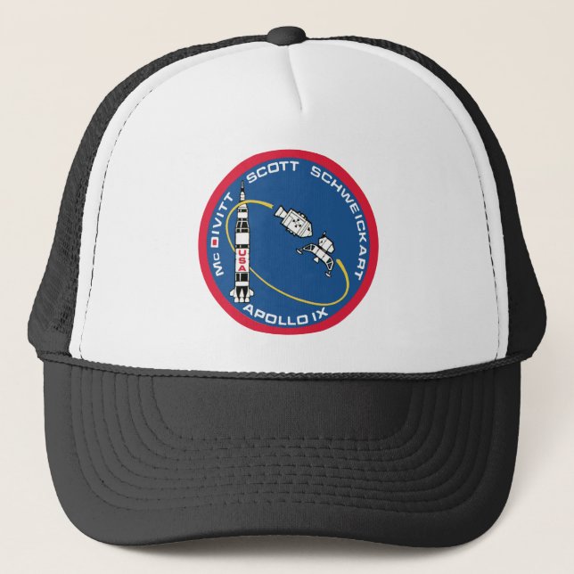 Apollo 9: McDivitt, Scott & Schweickart Truckerkappe (Vorderseite)