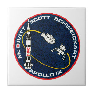 Apollo 9 NASA-Missionsabzeichen-Logo Fliese