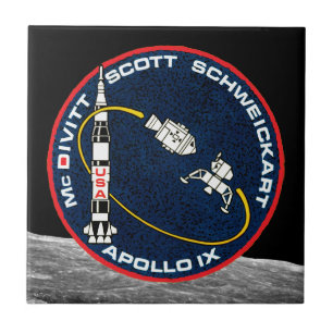 Apollo 9 NASA-Missionsabzeichen-Logo Fliese