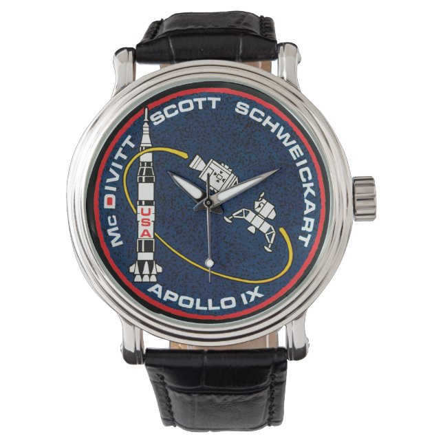 Apollo 9 NASA-Missionspatch-Logo Armbanduhr (Vorderseite)