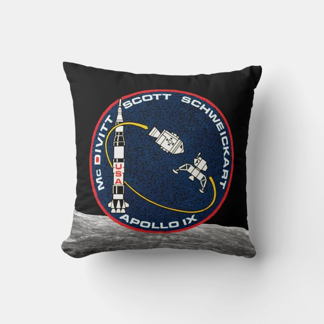 Apollo 9 Patch Logo für die Mission der NASA Kissen (Vorderseite)