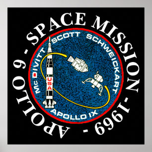 Apollo 9 Space Mission 1969 Insignia Poster