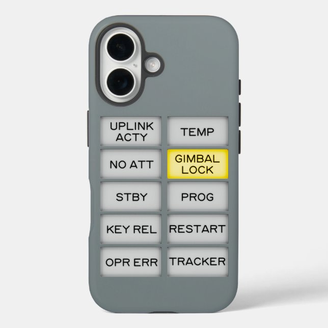 Apollo Alarm DSKY, Gimbal Lock Case-Mate iPhone Hülle (Rückseite)