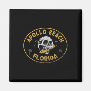 Apollo Beach Florida Fl Vintage-Surf-Front-und-Ck Magnet