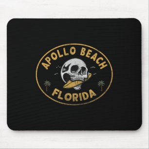 Apollo Beach Florida Fl Vintage-Surf-Front-und-Ck Mousepad