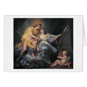 Apollo, der die Nymphe Leucothea streichelt (Öl