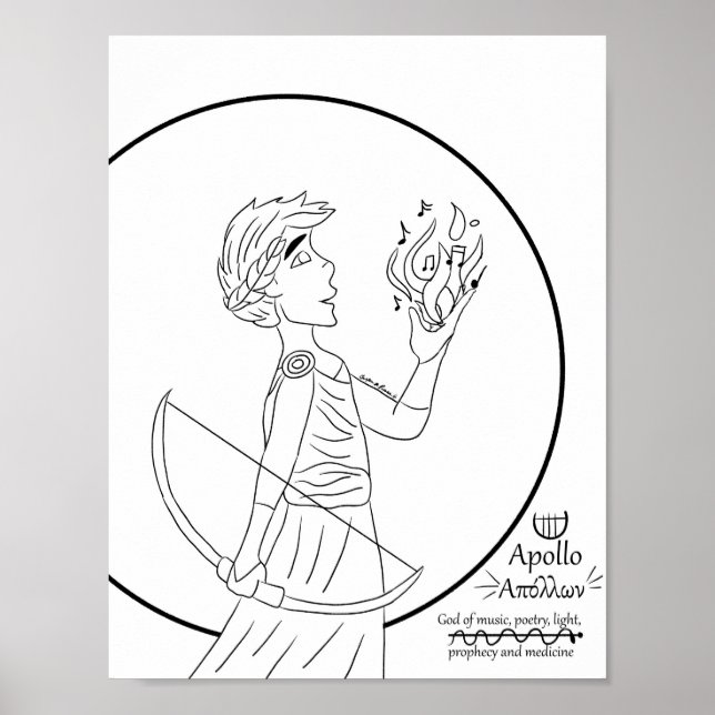 Apollo-Farbseite drucken Poster (Vorne)