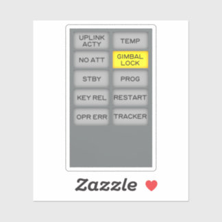 Apollo Guidance Computer Indicator alarm DSKY Aufkleber