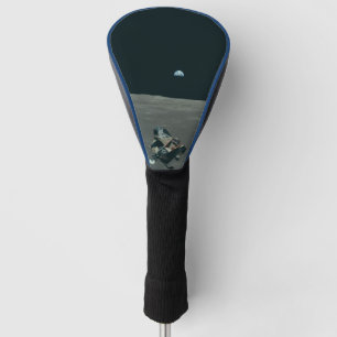 Apollo Lunar Lander und Erdaufgang über dem Mond Golf Headcover