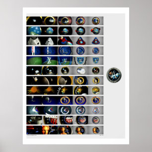 Apollo Mission Patches Poster