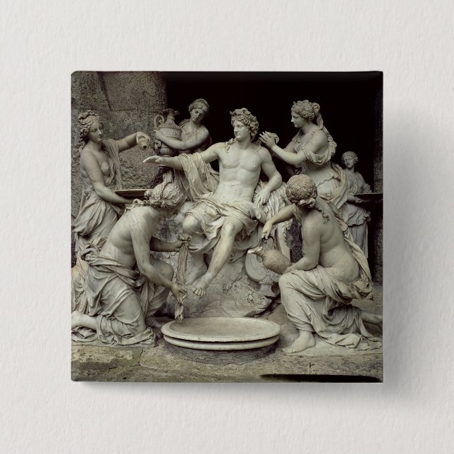 Apollo neigte durch die Nymphen, bestimmt für den Button (Vorderseite)