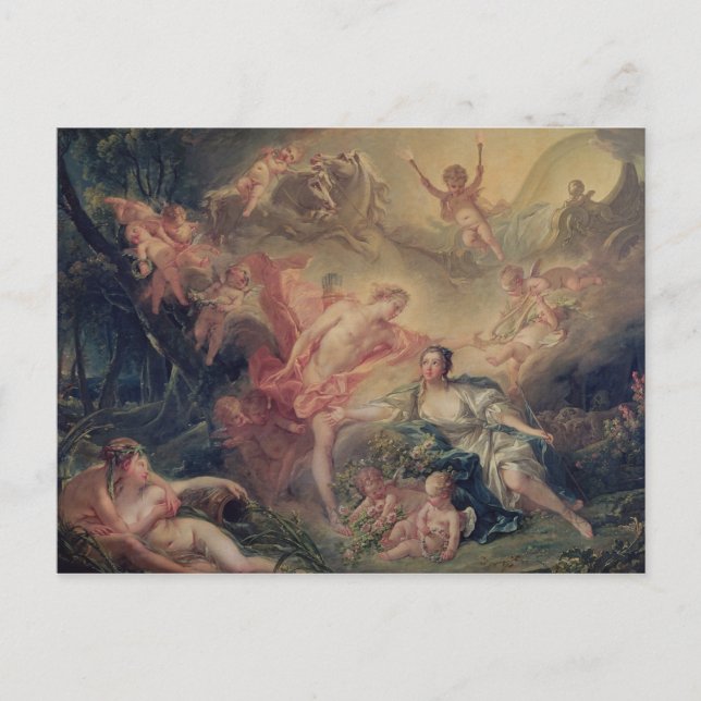 Apollo offenbart seine Göttlichkeit Postkarte (Vorderseite)