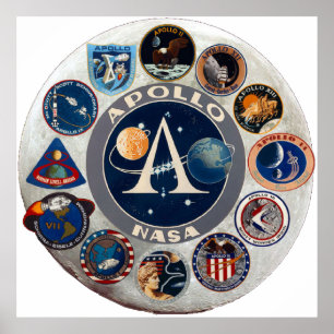 Apollo Program Commemorative Logo Poster
