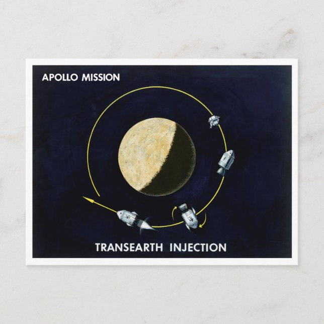 Apollo-Programm - Moon Mission Artist Concept Postkarte (Vorderseite)