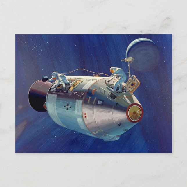Apollo-Programm - Moon Mission Artist Concept Postkarte (Vorderseite)