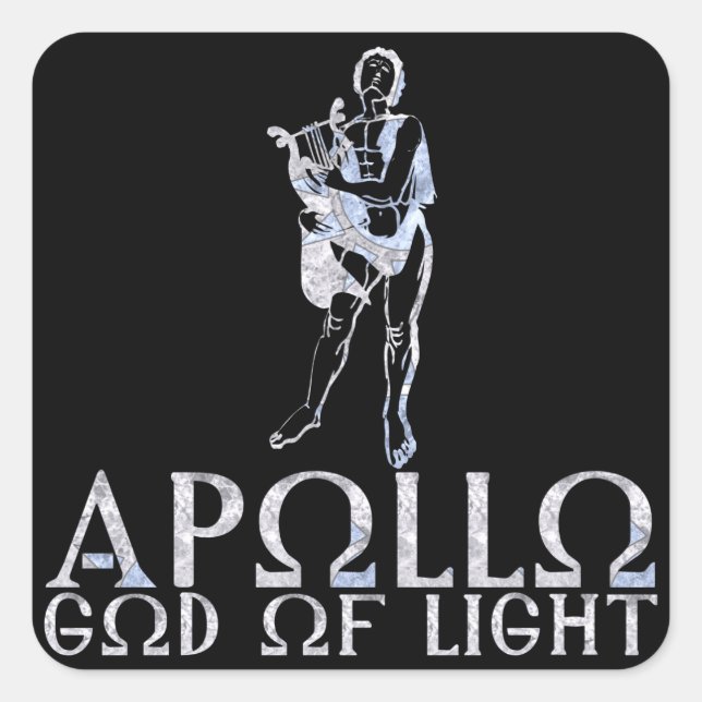 Apollo Quadratischer Aufkleber (Vorderseite)