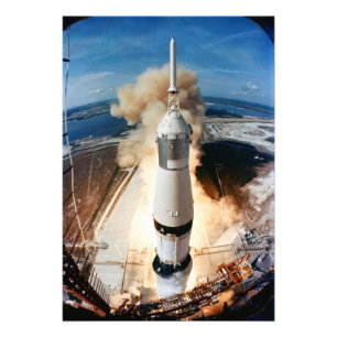 Apollo Saturn V Raketenstart zum Mond 1969 Fotodruck