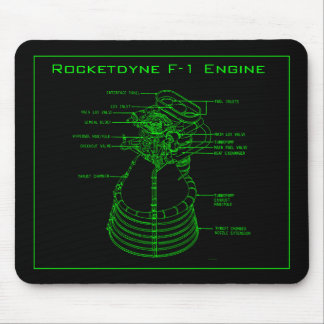 Apollo Saturn V Rocketdyne F-1 Motor Mouse Pad Mousepad