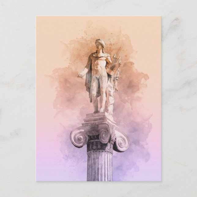 Apollo Statue Postcard - Griechische Mythologie So Postkarte (Vorderseite)