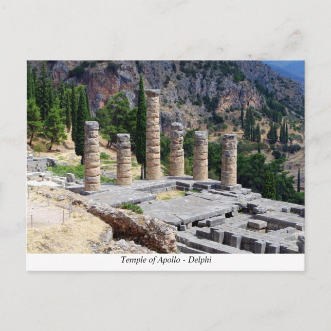 Apollo-Tempel - Delphi Postkarte (Vorderseite)