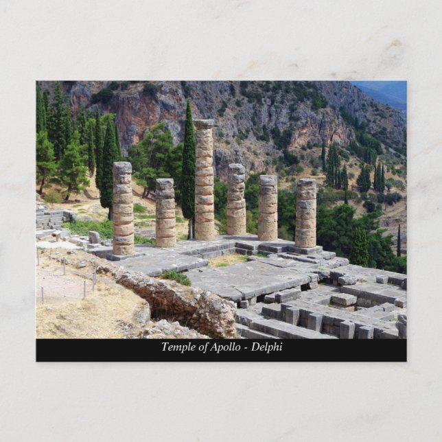Apollo-Tempel - Delphi Postkarte (Vorderseite)