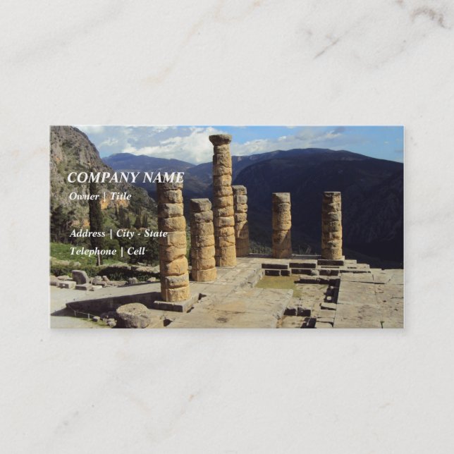 Apollo-Tempel - Delphi Visitenkarte (Vorderseite)