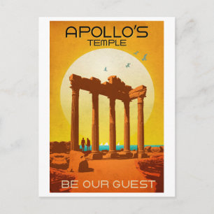 Apollo-Tempel, Türkei, Mittelmeer, Vintag Postkarte