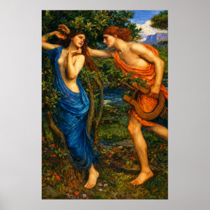 Apollo und Daphne von John William Waterhouse Poster