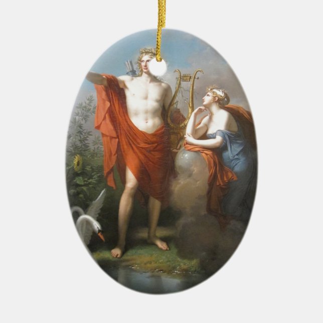 Apollo und die Musen Keramik Ornament (Vorne)
