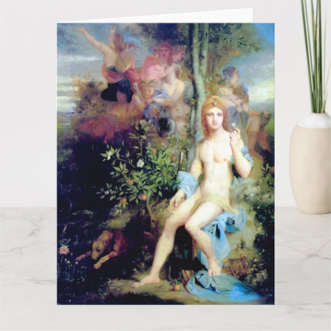 Apollo und die Nine Muses Fine Art Grußkarte Karte (Vorderseite)