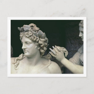 Apollo von den Nymphen getippt, Details, die die Postkarte