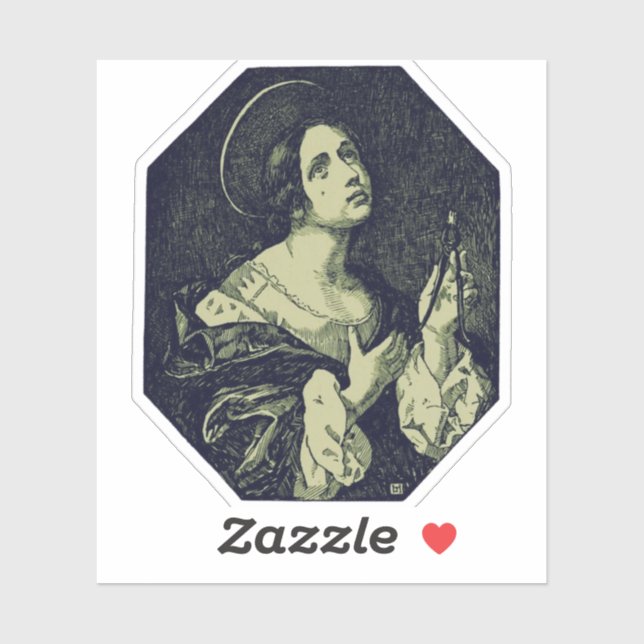 Apollonia-Jungfrau und Martyr Aufkleber (Blatt)