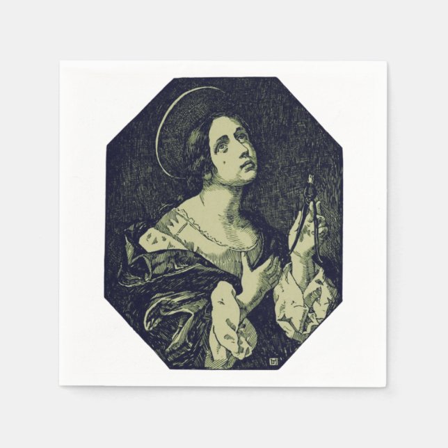 Apollonia-Jungfrau und Martyr Serviette (Vorderseite)