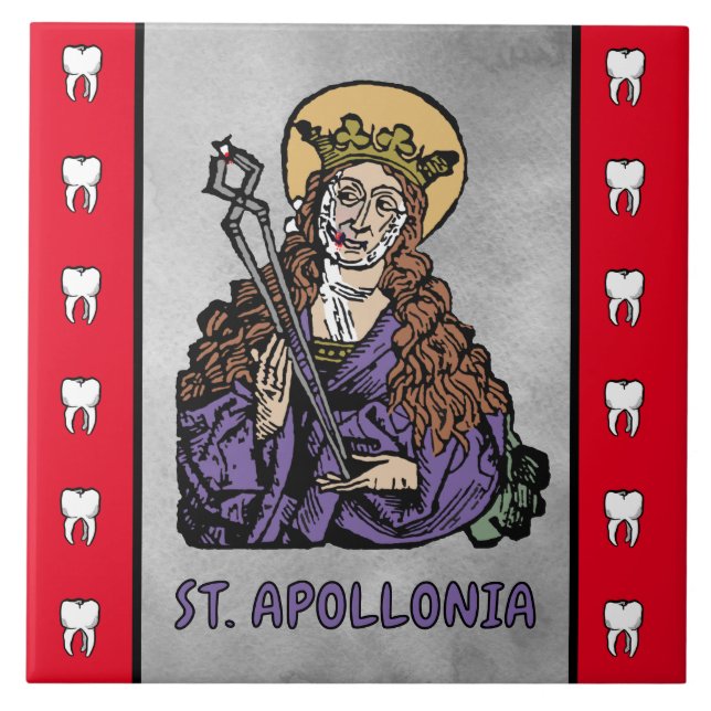 Apollonia mit Pulled Tooth (Nürnberg) Fliese (Vorderseite)