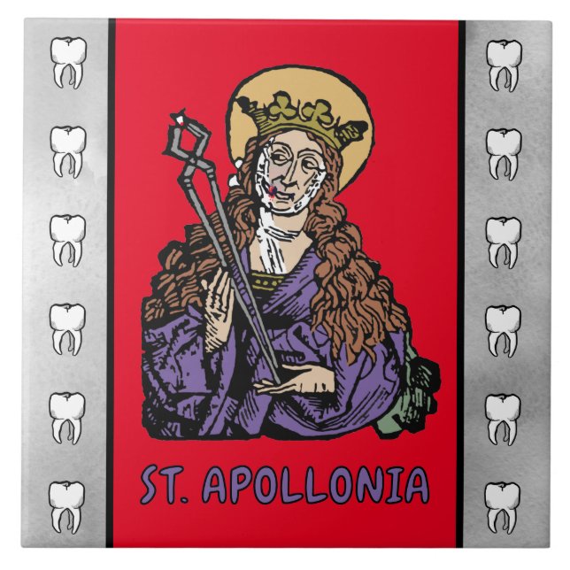 Apollonia mit Pulled Tooth (Nürnberg) Fliese (Vorderseite)