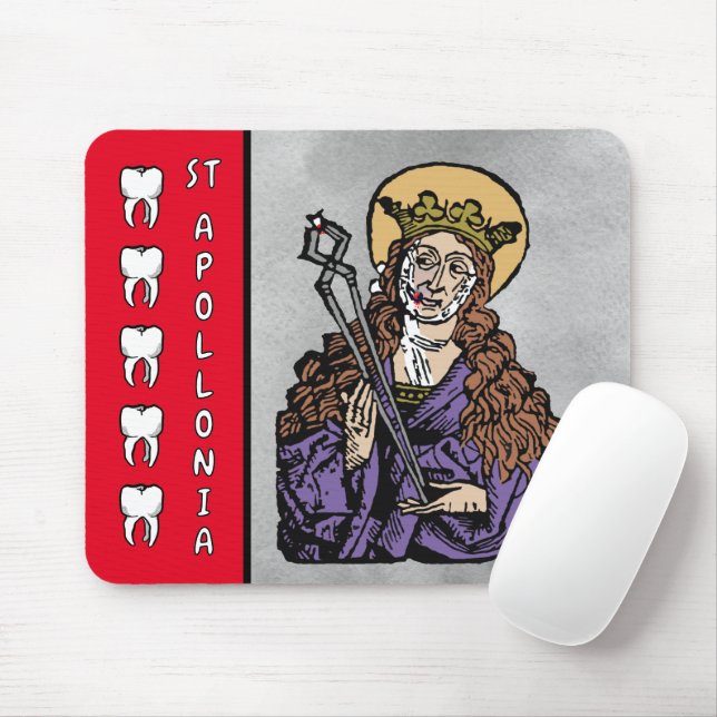 Apollonia mit Pulled Tooth (Nürnberg) Mousepad (Mit Mouse)