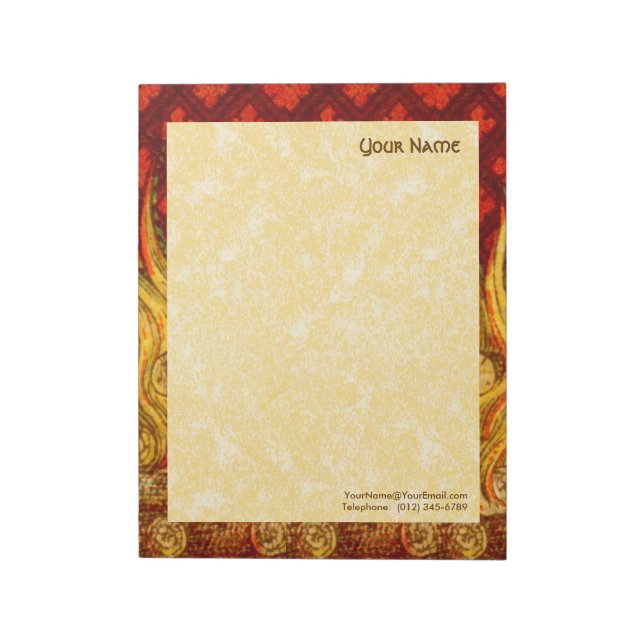 Apollonische Flammen (VVP 001a) 11"x8.5" Vert Notizblock (Rotiert)