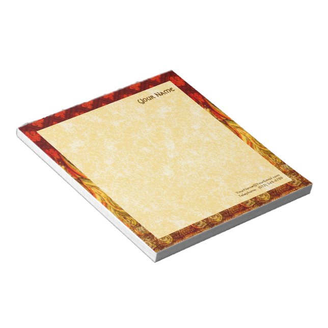 Apollonische Flammen (VVP 001a) 5,5"x6" Vertikal Notizblock (angewinkelt)