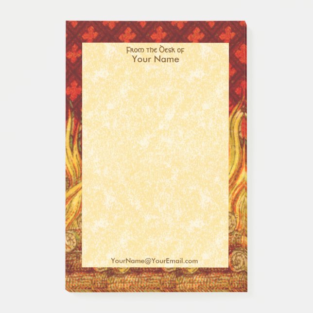 Apollonische Flammen (VVP 001a) Vertikal 4"x6" Post-it Klebezettel (Vorderseite)