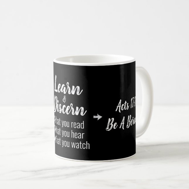 Apologetics Berean Bible Verse Skript Kaffeetasse (VorderseiteRechts)