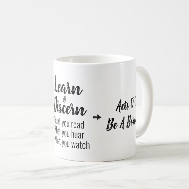 Apologetics Berean Bible Verse Skript Kaffeetasse (VorderseiteRechts)