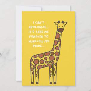Apology Giraffe Card Feiertagskarte